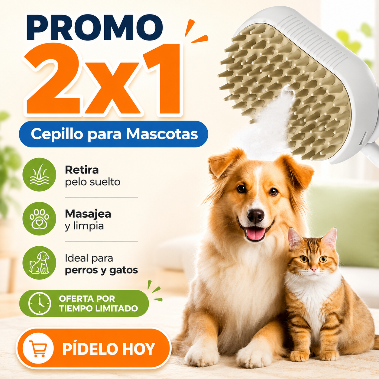 Elimina el pelo suelto y relaja a tu mascota en minutos